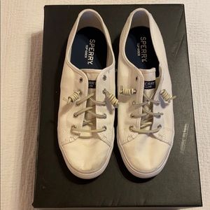 Sperry white canvas sneakers